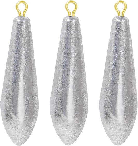 AMYSPORTS Drop Shot Fishing Weights Kit Lead Freshwater Fishing Sinkers Bass Casting Removable Fishing Weights Saltwater Streamlined