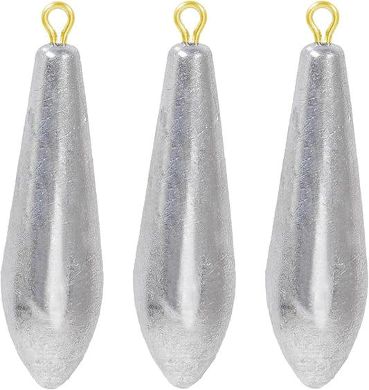 AMYSPORTS Drop Shot Fishing Weights Kit Lead Freshwater Fishing Sinkers Bass Casting Removable Fishing Weights Saltwater Streamlined