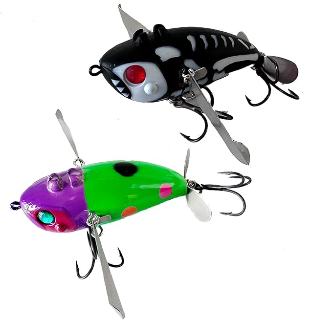 FONMANG Top Water Fishing Lures, 3-Pcs Topwater Lures for Bass Walleye Pike, 2025 New Wasp Crawl Bait for Freshwater and Saltwater