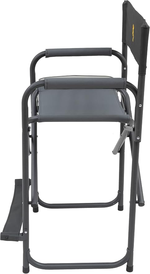 Browning Directors Chair - Outdoor Folding Chairs Made with Durable Fabric and Sturdy Aluminum/Steel Frame, with Extra Tall Seat and Flip-Down Footrest