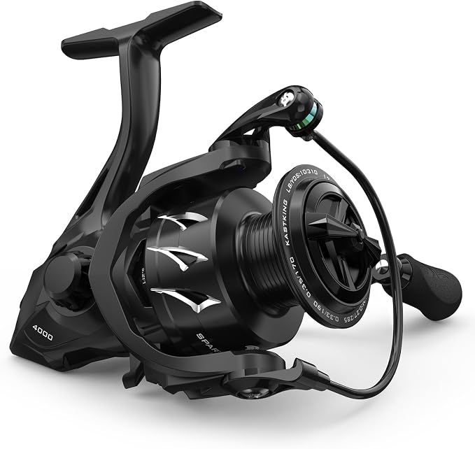 KastKing Spartacus II Plus Spinning Reel – IPX5 Waterproof Freshwater/Saltwater Fishing Reel, 22LB Drag, 5.2:1 Gear Ratio, 7+1 Stainless Steel Bearings, Instant Anti-Reverse, Anodized Aluminum Spool