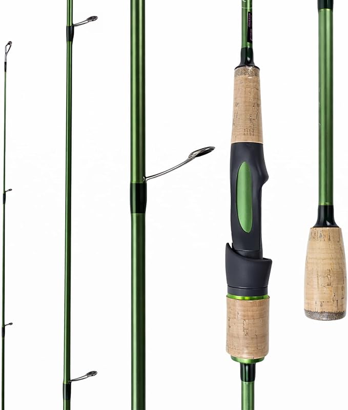 Eupheng Windshadow Ultralight Fishing Rod and Reel Combo, 2-Piece Carbon Fiber Spinning Rod & 9+1 BB Spinning Reel Combo, Sensitive Trout Crappie Fishing Set, 20LBS Drag, 6'0" / 6'6"