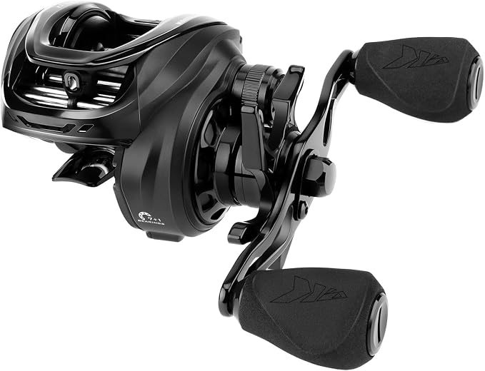 KastKing Zephyr Baitcasting Fishing Reel, Halo XII Magnetic Braking System Baitcaster Reel, 7+1 Double Shielded Stainless Steel BB, 7.2:1 High-Speed Gear Ratio, 18lb Triple Disc Carbon Fiber Drag