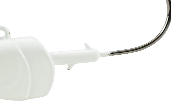 2oz White Shad Jig Head - 3 Pack