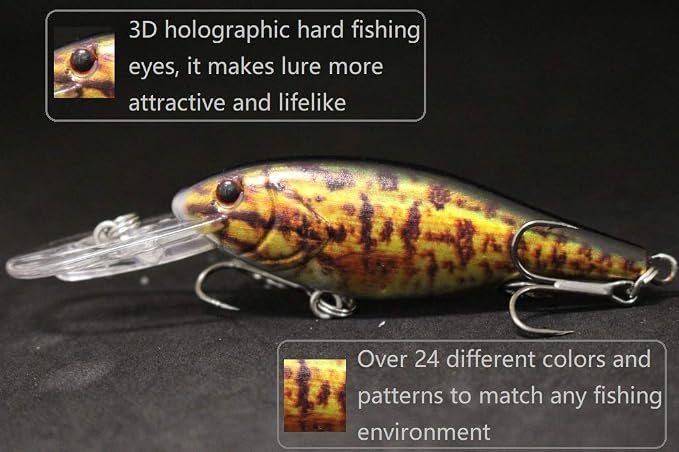 Minnow Crankbait for Bass Fishing Bass Lure Jerkbait Fishing Lures and Tackle Box