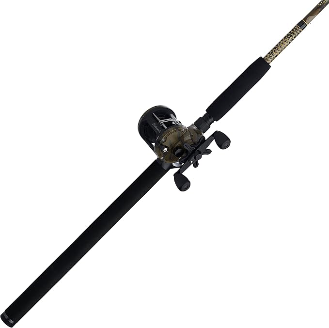 Ugly Stik 7’ Camo Conventional Fishing Rod and Reel Casting Combo, Right Handle Position, Ugly Tech Construction With Clear Tip Design, 1-Piece Rod, Size 20 2 Ball Bearing Conventional Reel