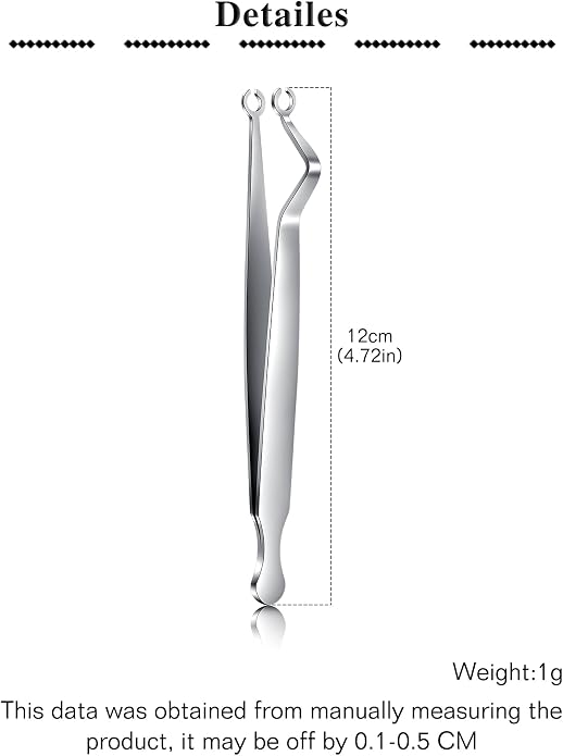 QWALIT Piercing Taper Threadless Insertion Tool - Titanium Labret Pin 16g, 18g, 20g