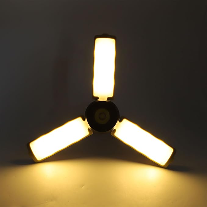 Fafeicy LED Camping Lantern, Rechargeable Foldable Light with 2000mAh Battery, 6 Modes for Outdoor Hiking and Fishing