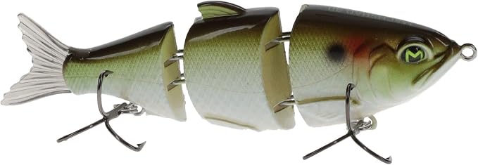 Lew's MachShad Fishing Lure, Lipless Jointed Swimbait, Realistic Swimming Action, Slow Sinking, Size 4 Mustad KVD Elite Short Triple Grip Treble Hooks