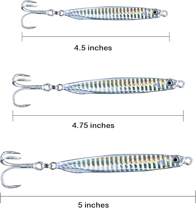 Saltwater Fishing Lures Fishing Jigs Fishing Spoons for Striped bass, Pompano, Spanish Mackerel ，Bluefish