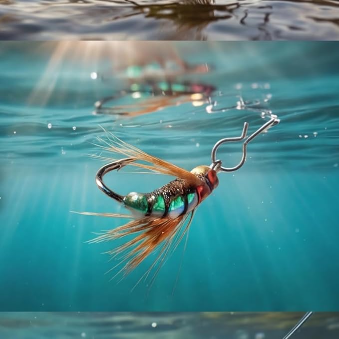 Fly Fishing Snaps and Clips – Quick-Release Durable Stainless Steel No-Knot Snap Connectors for Fast Lure and Fly Changes, Lightweight and Rust-Resistant Terminal Tackle Tools
