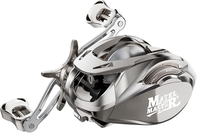 HAUT TON Matel Master Advanced Version Baitcaster reels,6.2:1Gear Ratio,5+1Ball Bearing,Bait clickers,12Lb Drag System Fishing Reels,for Saltwater,Freshwater