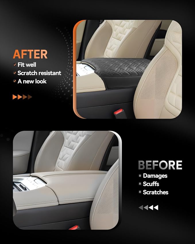 CDEFG for 2025 2026 Nissan Armada Center Console Cover Armrest Box Cover for Armada (SV, SL, Platinum, Pro-4X, Platinum Reserve) 2025+ Accessories Console Arm Rest Protector
