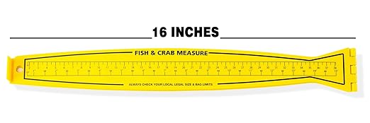 Fish Measuring Board - 32in/80cm Folding Fishing Ruler Lightweight Bump Board - Easy to Read and Portable Crab & Fish Measure Device, Fish Ruler for Boat, Kayak, Yellow