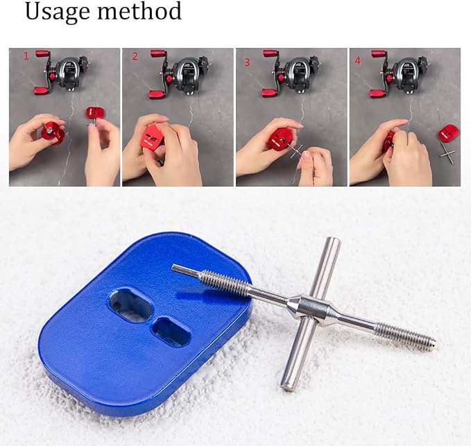 1Pcs Spool Bearing Pin Remover Aluminum Alloy Fishing Reel Bearing Removal Tool Portable Fishing Spool Pin Remover Essential Fisherman's Gear