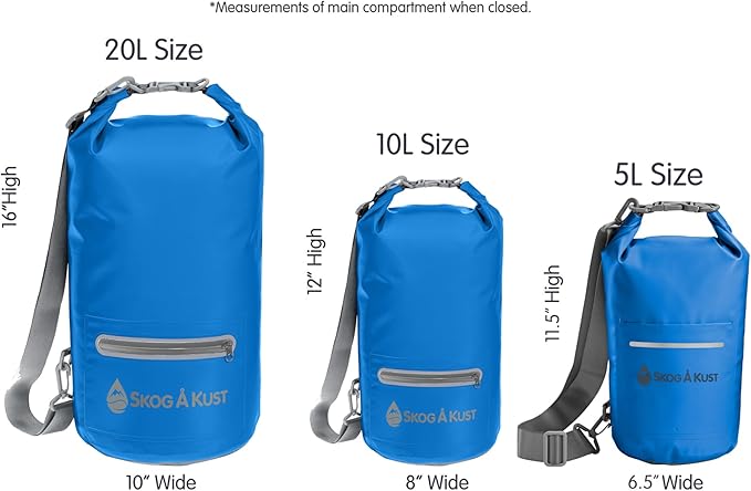 Skog Å Kust DrySak Roll Top Waterproof Bag, 5, 10 & 20 Liter