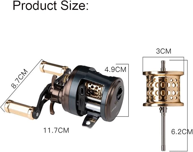 Round Baitcasting Reel 11+1BB 6.2:1 High Speed Saltwater Lure Fishing