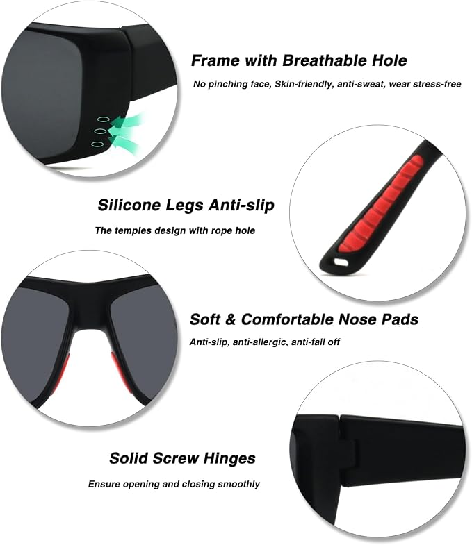 Floating Polarized Fishing Sunglasses for Men Women, Sailing Boating Gifts Beach Cool Style Glasses
