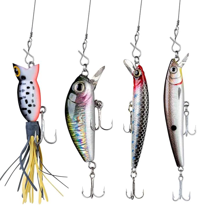 Skylety 300 Pieces Fly Fishing Snaps Stainless Steel Quick Change Fly Fishing Snaps No Knot Fast Clip Lure Connector for Flies Jigs Hooks Trout Lures Clip Swivels Terminal Tackle Mixed Sizes