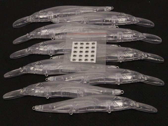 10 Blank Unpainted Minnow Crankbait Topwater Lipless Jerkbait Fishing Lures V3