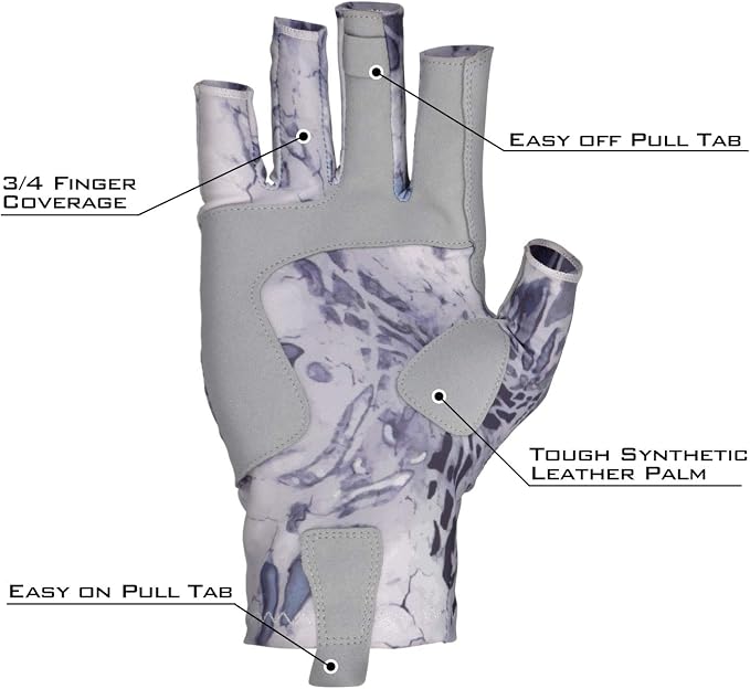 KastKing Sol Armis Sun Gloves UPF50+ Fishing Gloves UV Protection, Sun Protection for Outdoor, Kayaking, Rowing