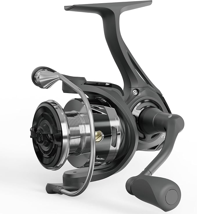 Fishdrops Rhino Spinning Reel, UP to 22LBs Drag & 7+1 BB Fishing Reel, CNC Aluminum Spool & Ultra-Lightweight Handle, for Fresh and Saltwater, 6.2:1 High Speed Gear Ratio