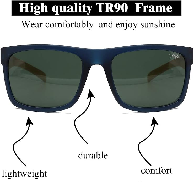 INFI Fishing Polarized Sunglasses for Men Driving Running Mirrored Glasses UV400 Protectiont