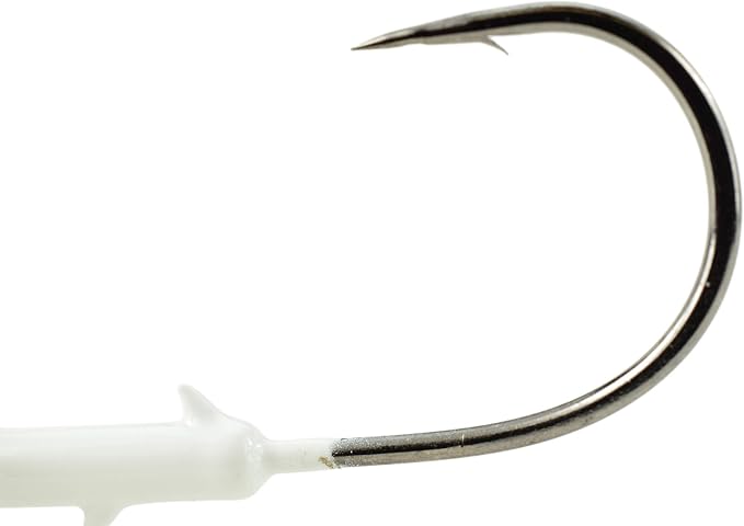 2oz White Shad Jig Head - 3 Pack