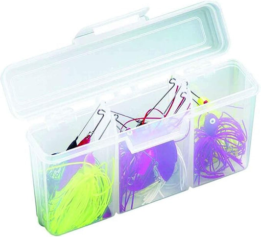 Flambeau Outdoors 00220 Small Spinnerbait Box, Fishing Bait and Lure Organizer, Clear