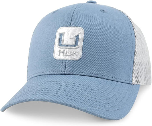 HUK Men's Trucker Hat, Anti-Glare Snapback Fishing Hat for Men