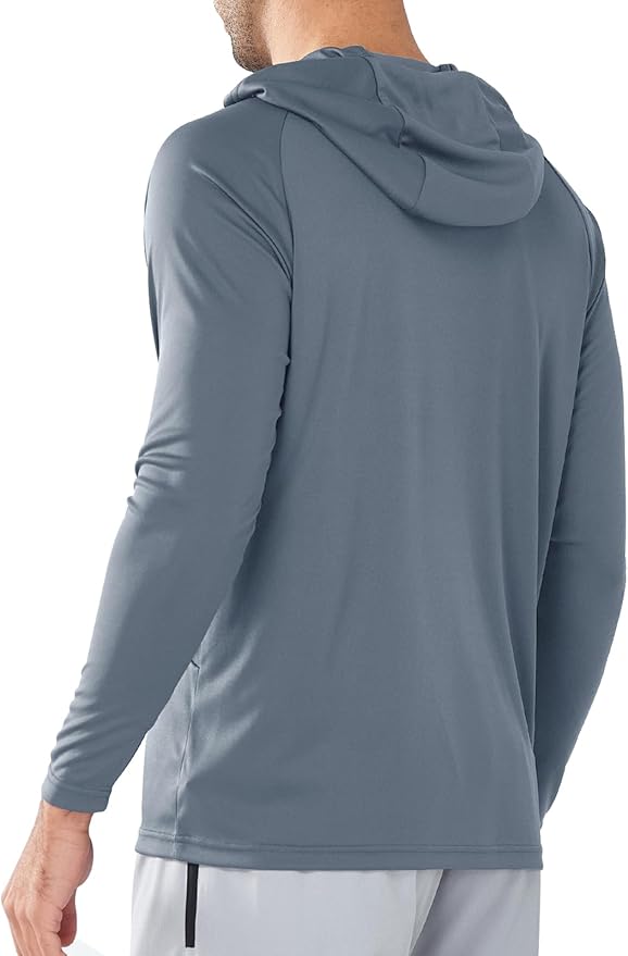 NORTHYARD Men's UPF 50+ Rash Guard Hoodie Long Sleeve Sun Protection Shirt Fishing Swim Beach Hiking Quick Dry Lightweight