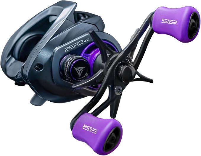 SEASIR ZeroVX Baitcasting Reel, 4.7oz Ultralight Fishing Reel Casting, Freshwater Baitcaster Reel, Carbon Fiber Washer, Max Drag 9LB, 7.6:1 Gear Ratio, 6+1 Shielded Ball Bearing