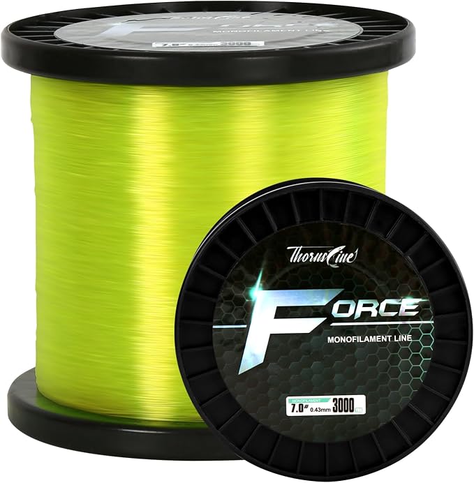 Force Monofilament Fishing Line, Heavy Duty Strong Mono Fishing Wire, Clear Nylon Leader Line