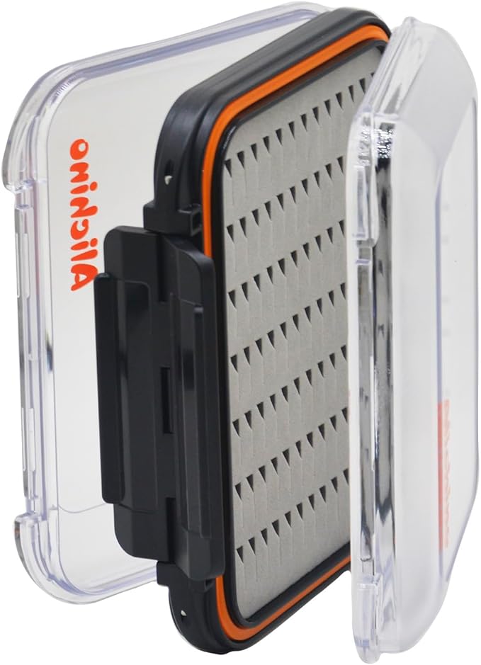 Alichino small fly box for fly files ice jig box fly box for fly fishing (grey foam insert)