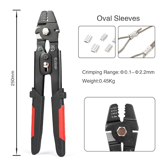 iCrimp Wire Rope Swager for Crimping Fishing Lines Up To 2.2mm