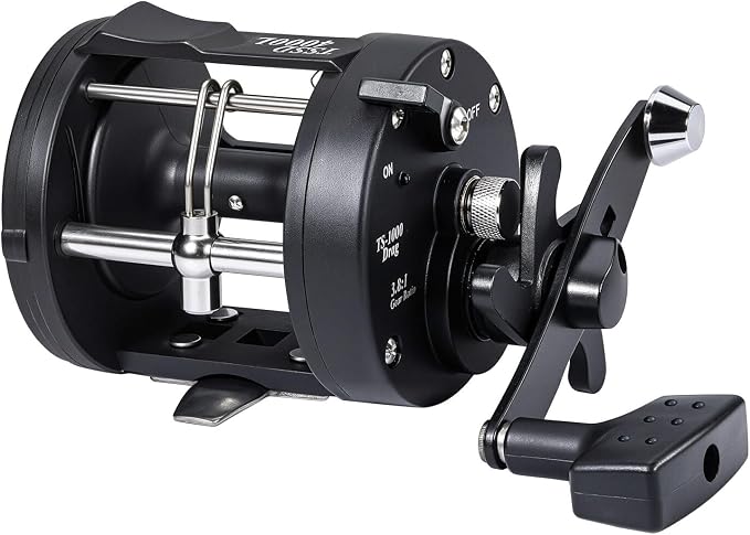 Sougayilang Conventional Reel – 27LB Max Drag,Saltwater Inshore Surf Trolling Reel for Catfish, Musky, Bass, Salmon/Steelhead, Striper – Heavy Duty Round Baitcasting Fishing Reel