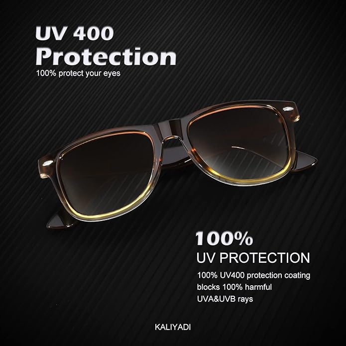 KALIYADI Polarized Sunglasses for Men and Women Matte Finish Sun glasses Color Mirror Lens UV Blocking (3 Pack)