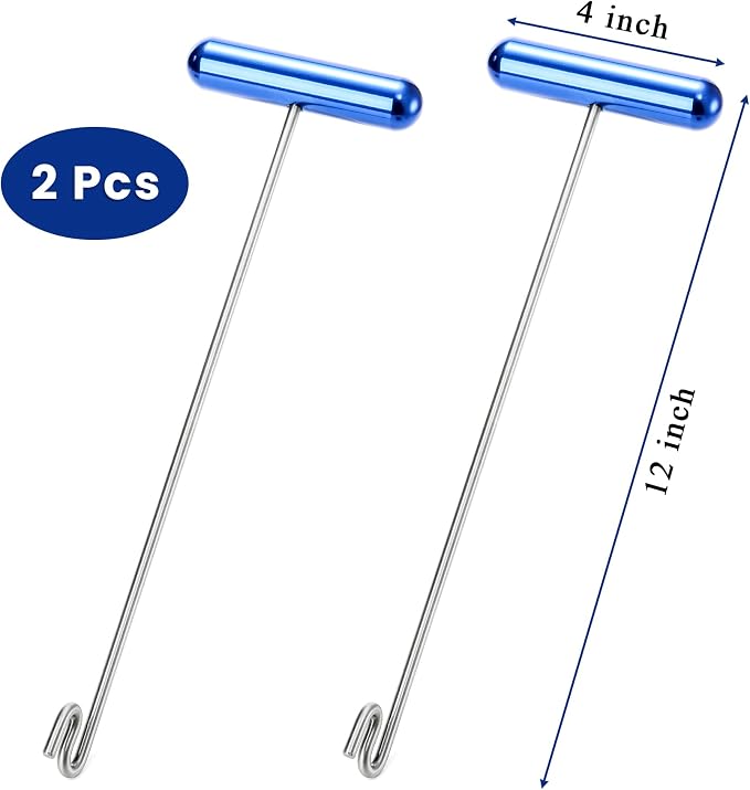 Elsjoy 2 Pack Fishing Hook Remover, 12" Fish Dehooker Tool Saltwater Fish Hook Remover, Shark Hook Removal Tool for Quick Removal