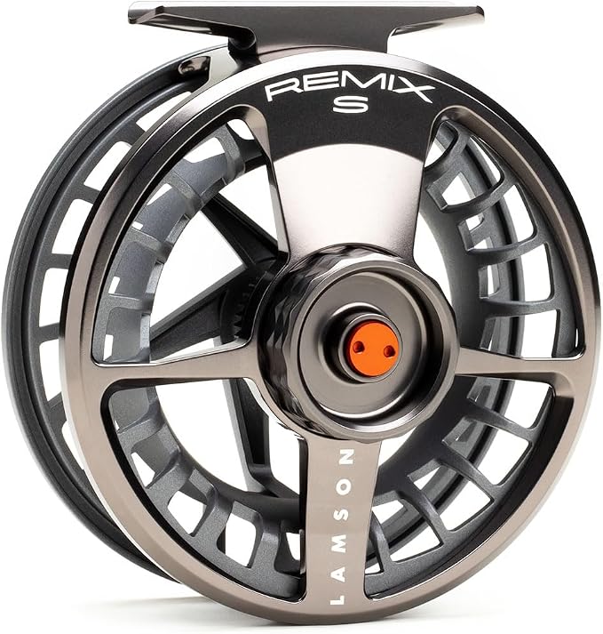 Lamson Remix S-Series Fly Reel 3-Pack (1 Reel & 2 spools with Carrying case) CNC machined Frame, Sealed Drag, 3/4/5/6/7/8/9/10 Weights