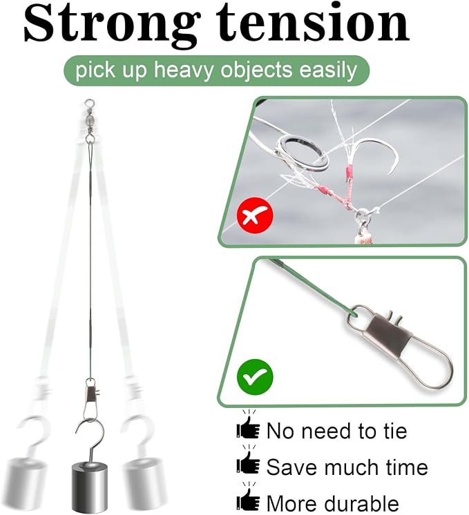 Giantree 50 Pcs Fishing Leaders, Stainless Steel Fishing Leaders with snap and Swivel, Anti-bite Stainless Steel Wire Leaders Fishing Leader Line for Fishing Rigs Saltwater and Freshwater