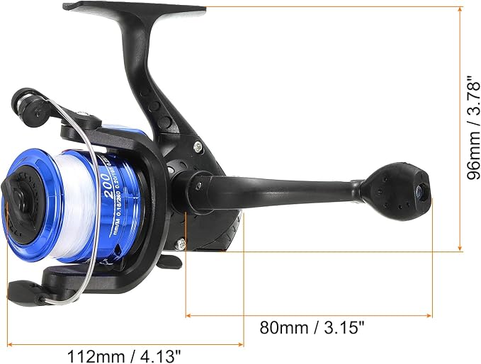 PATIKIL Fishing Reel Left/Right Interchangeable Handle with Fishing Lines