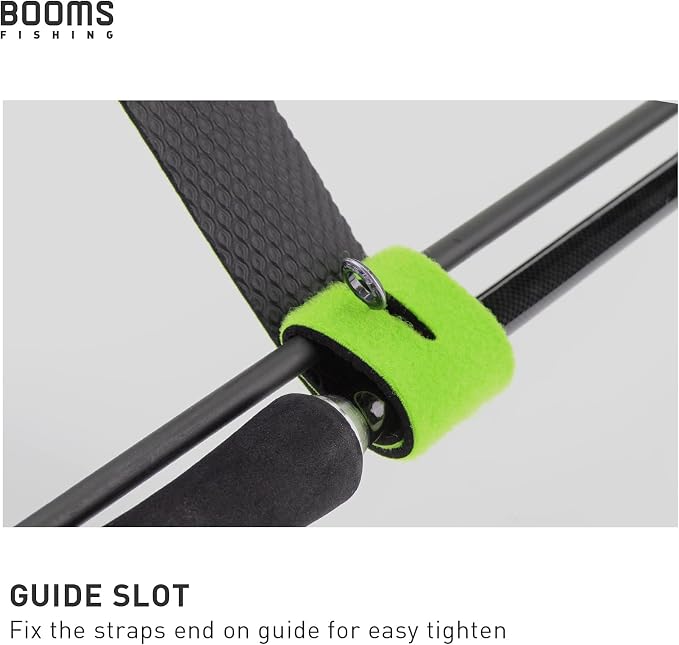 Booms Fishing RS3 Fishing Rod Wrap Pole Straps， Hook & Loop Fishing Rod Belts, Fishing Rod Ties for Casting Rods, Spinning Rods and Fly Rods