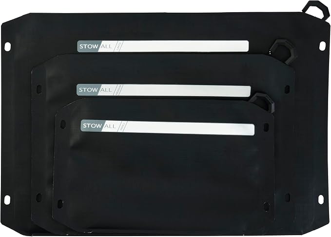 Plano StowAll Waterproof Zip Pouch, Large, Charcoal, IPX7 Rated Dry Storage with Clear Window, Expandable Base, and Carabiner Loops