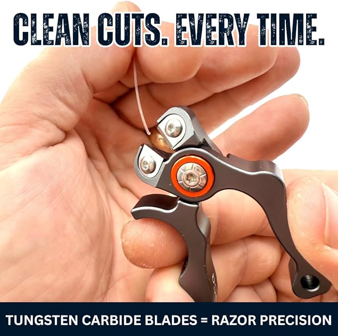 Core Series Line Snips, Aluminum Body, Tungsten Carbide Cutters, Saltwater Fishing Line Cutter