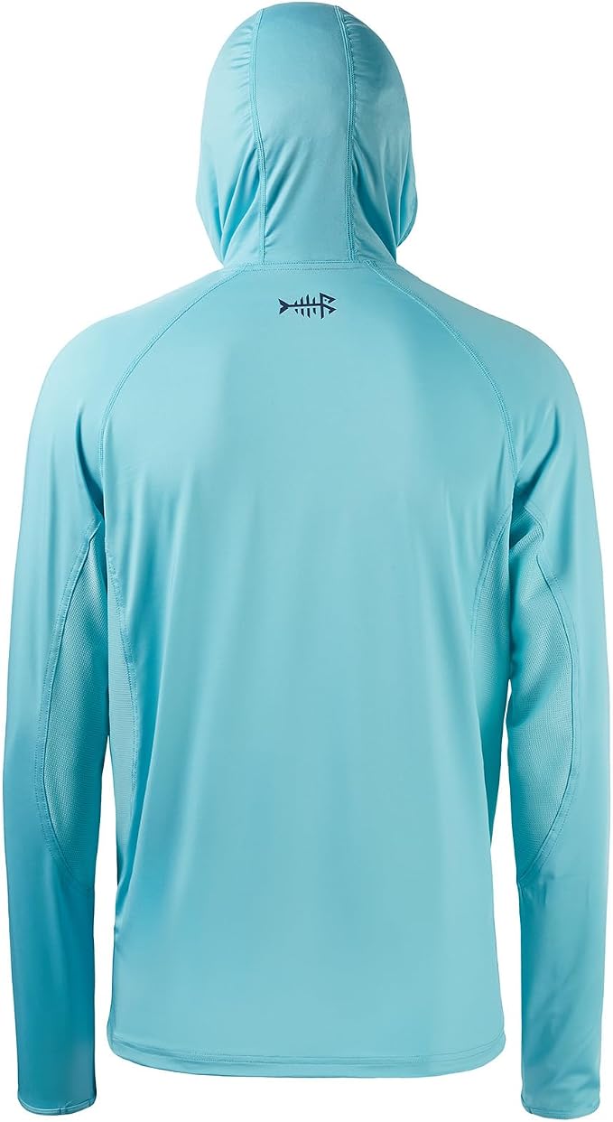 BASSDASH UPF 50+ Men’s Long Sleeve Fishing Shirt with Mask UV Neck Gaiter Hoodie