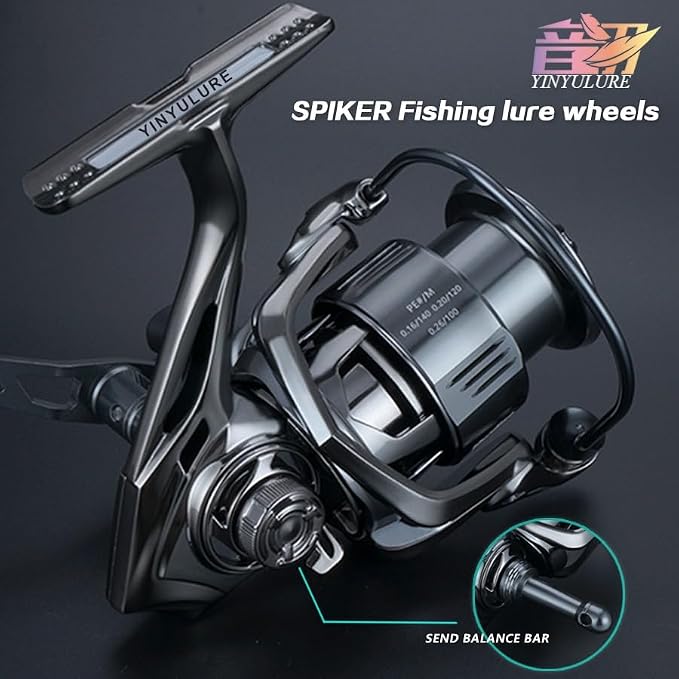 Fishing Lure YINYU Spinning Reel SPIKER Screw-in Type Carbon Double Handle Casting Farther Fishing reels