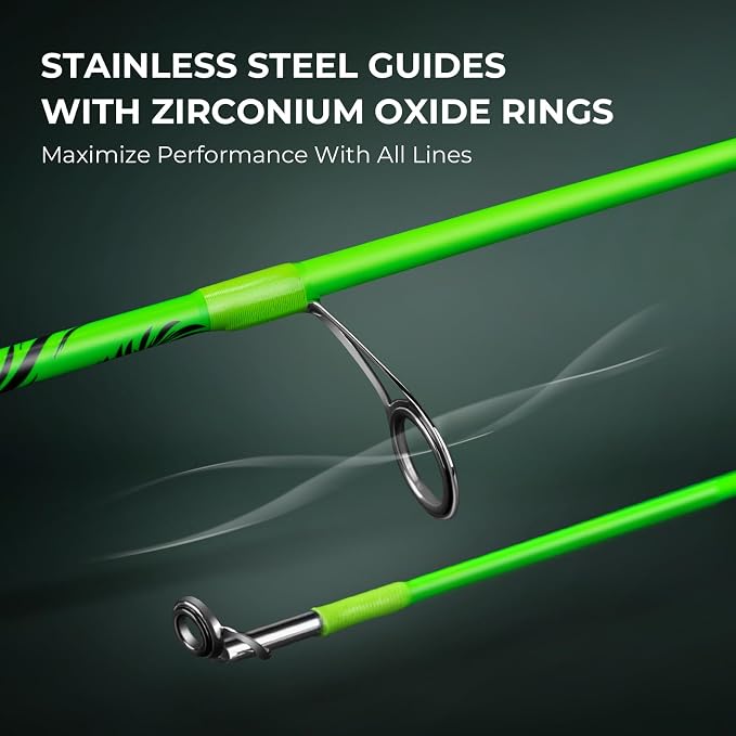 KastKing Zephyr Dual-Tip Fishing Rod and Reel Combo,Spinning & Baitcaster Combo,Dual Tips Section for Different Powers,IM6 Graphite 2-Piece Rod with Extra Tip,Sensitive & Powerful,Freshwater Fishing