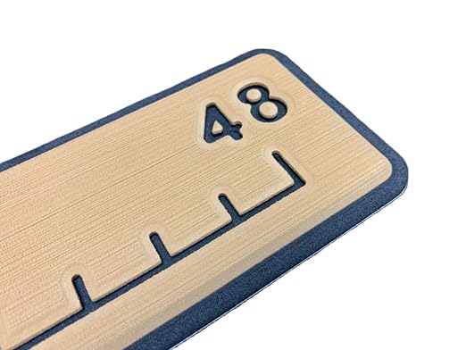 | Fish Ruler | SeaDek | 48 inch Fish Measurement Tool | Perfect for Boats and Kayaks | Mocha/Black