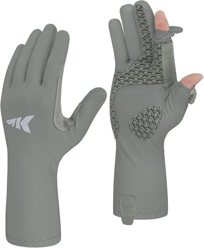 KastKing Sol Armis Pro UPF50+ Fishing Gloves-Quick-Dry, Full Finger & 3/4 Fingerless Sun Protection Gloves Men Women for Outdoor