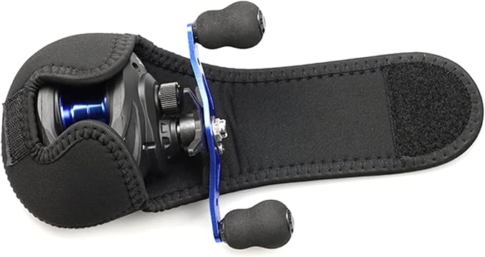 1pc Black Fishing Reel Cover-Spinning/Baitcasting Reel-Slimplicty Fashionable Case Bag Protective Pouch Storage Cover Bag For 100 150 Series Baitcaster Fishing Reel Bags Storage,Reels and Accessories